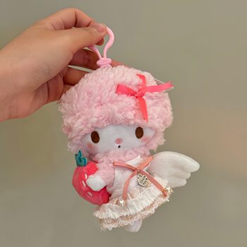 Bowknot Piano Little Sheep Nurse Doll Bag Pendant Keychain Cute Toy Gift for Girls' Birthday