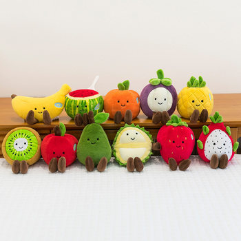 Cute Realistic Fruit and Vegetable Plush Toys Creative 8inch Claw Machine Birthday Gift Stuffed Toys