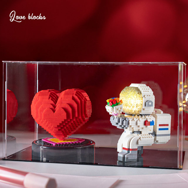 Love tiny particle building blocks assembled educational toys for children boys and girls birthday gifts romantic and warm