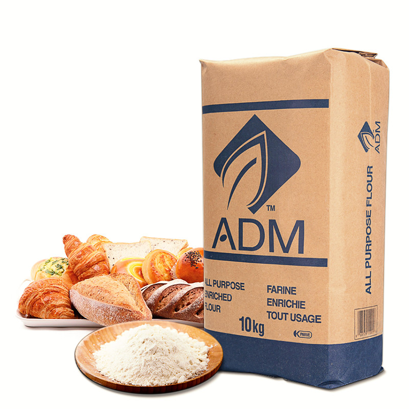 Canada Imported Adm Flour Without Adding High Gluten Wheat Flour Baked Toast European Bread Baguette 20 Kg Pack