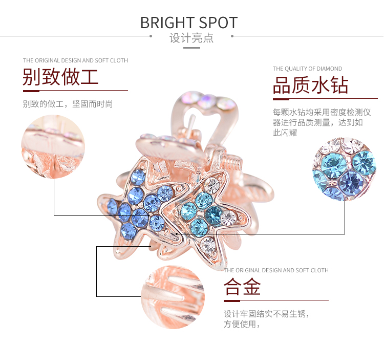 Mini clip trẻ em dễ thương rhinestone kẹp tóc bangs clip mũ nữ trưởng thành clip phụ kiện tóc Trang sức Hàn Quốc kẹp tóc đẹp