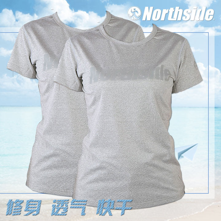NORTHSIDE men's and women's fitness running short sleeve crew neck cool body quick-drying T-shirt Slim breathable quick-drying lightweight