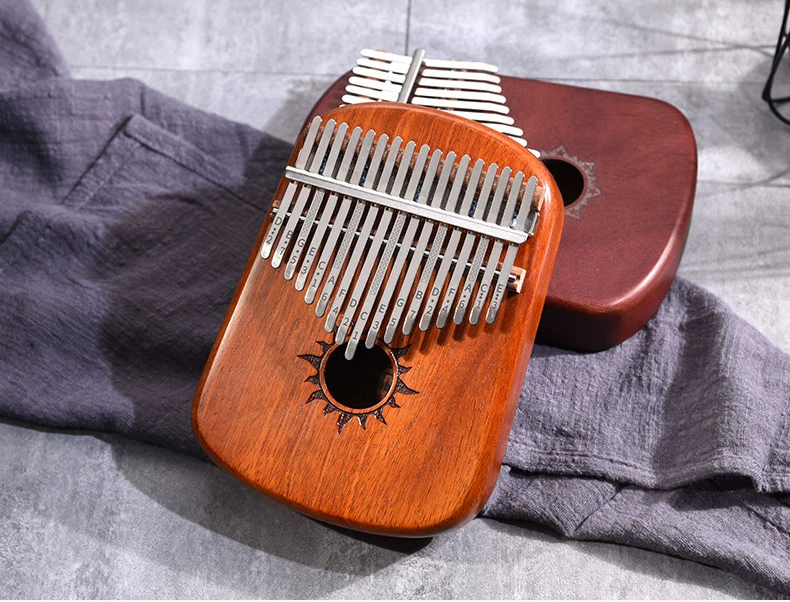 Byla Barry Kalimbaqin ngón tay cái piano 17 giai điệu kalimba nhạc cụ thẻ bạch huyết người mới bắt đầu piano ngón tay - Nhạc cụ phương Tây kèn saxophone