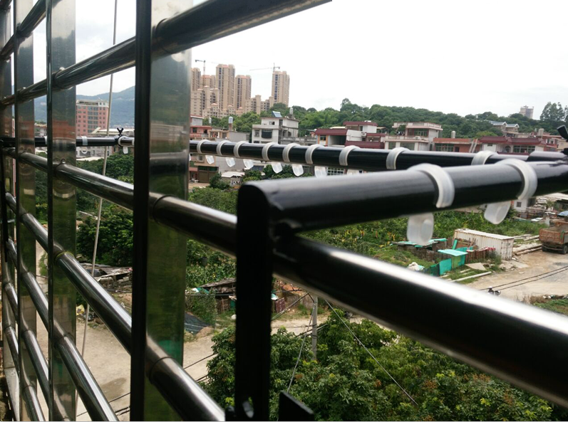 Plastic wind proof hook drying clothes stainless steel round pipe accessories buckle outdoor clothes wind hook