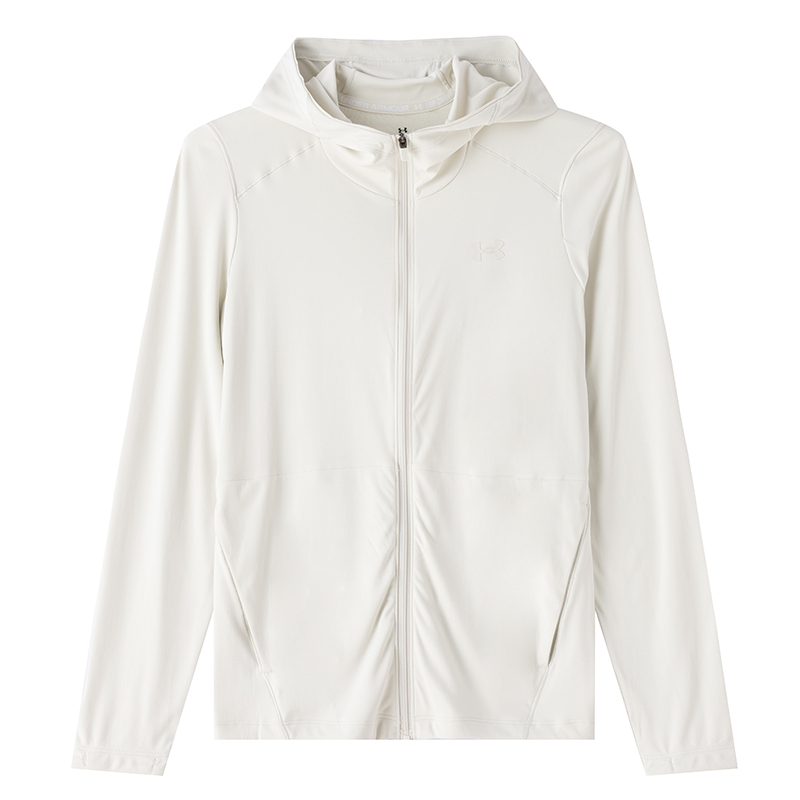 Spring and Summer New Authentic Ua under Armour Simple and Versatile Fitness Women's Sports Casual Knitted Hooded Jacket