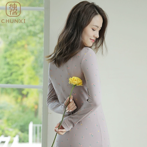 纯禧 Удерживающее тепло хлопковое нижнее белье, тонкое термобелье, штаны, свитер, облегающий крой