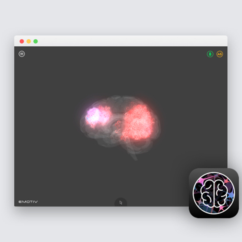 Genuine Emotiv brain wave detection analysis software application app Emotiv BrainViz