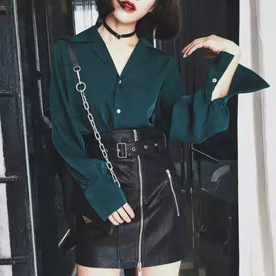 2021 autumn new female fashion foreign School royal sister light mature style set temperament thin shirt skirt two-piece set