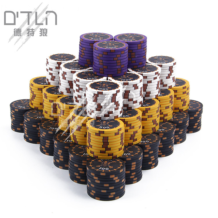 DTLN Dettwolf Caribbean pirate ceramic chips foreign trade tail stock spot 12 gr 43mm500 sheet