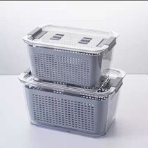 Kitchen drain fresh-keeping box fruit vegetable blue fruit and vegetable basket with ventilation hole drain basket storage basket