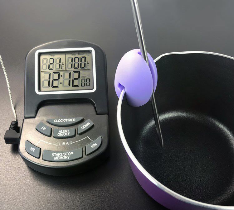 Second generation of silicone gel thermometer holder clamps SYRUP FIXING PROBE CLIP PAN EDGE CLIP BUY THREE DELIVERY ONE