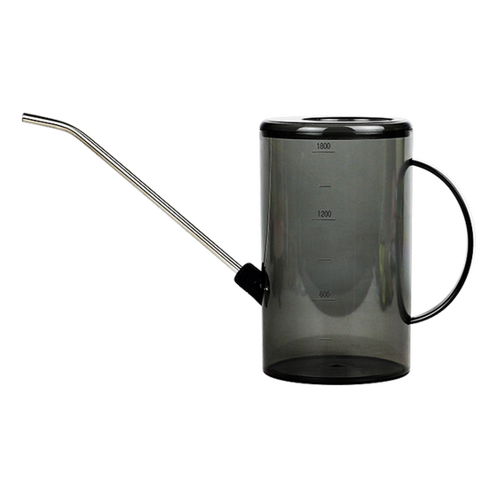 Family gardening transparent plastic resin stainless steel long mouth, succulent watering flower kettle multi -purpose watering kettle spray kettle