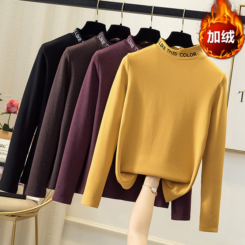 Middle Aged Mom Loaded With Big Size Dress Winter New Gush Beat Undershirt Woman Fat Mom 200 Catty Winter Blouse Women