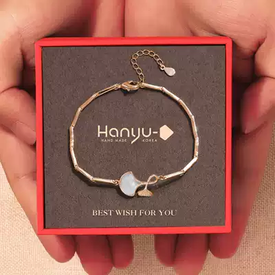 Cat's eye stone hands female summer simple sterling silver niche design Tanabata gift 999 sterling silver light luxury 2021 New