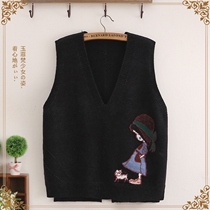 A promotion 0 Junior High School High School students sweater horse clip cute autumn and winter clothing vest loose womens clothing