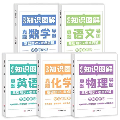 初中知识图解大全通用版语文数学英语物理化学知识点归纳总结全套装公式定律手册卡片七八九年级基础初一二三中考学复习资料书人教