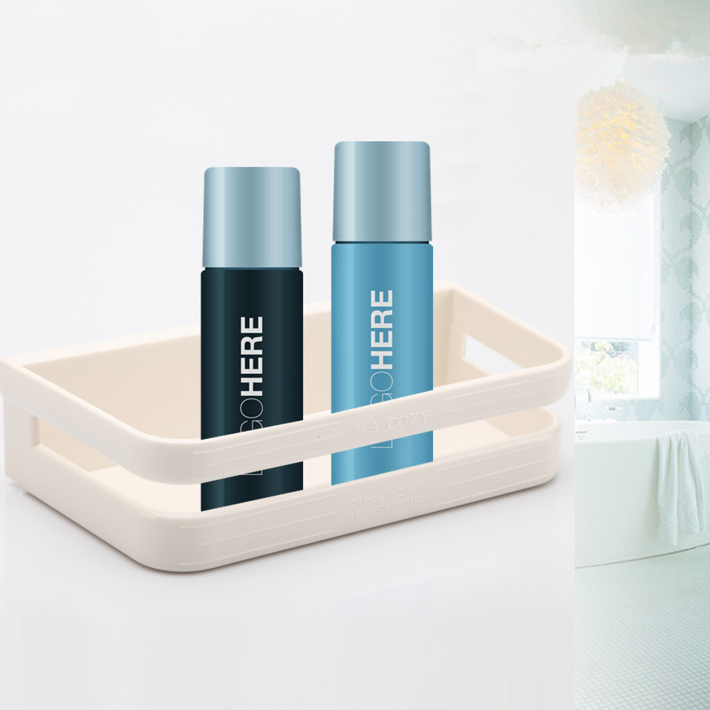 New products Keqi bathroom bathroom home bathroom ABS wall-mounted square single-layer rack hardware pendant