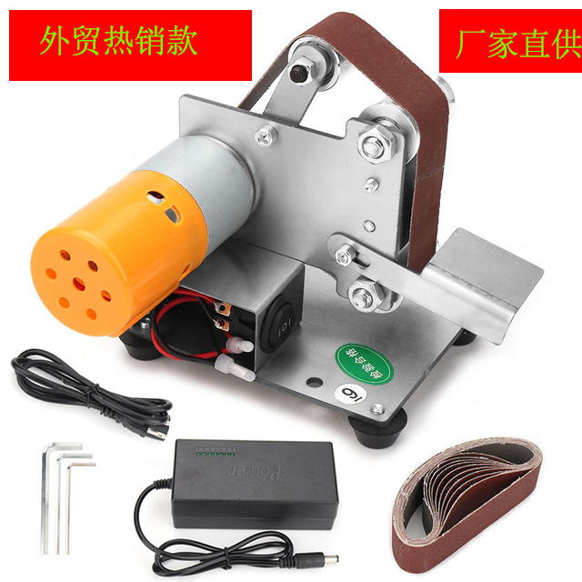 Micro mini-belt machine DIY polishing machine woodworking grinder fixed angle grinding machine household desktop