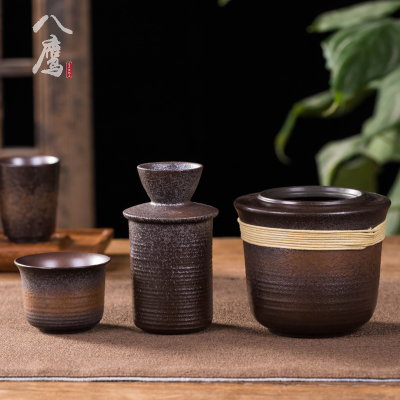 Wine temperature hot hip home Wine and rice Wine warm hip flask of ceramic Wine suits for Chinese Wine pot liquor cup
