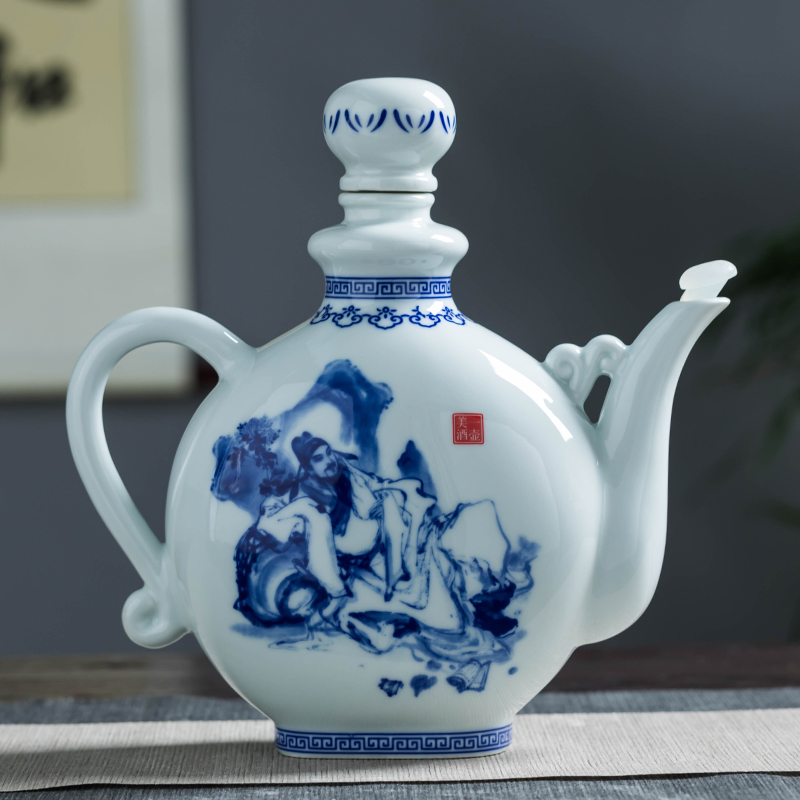 Small bottle decoration ideas of jingdezhen ceramic wine archaize home furnishing articles liquor pot three catties mercifully wine jar