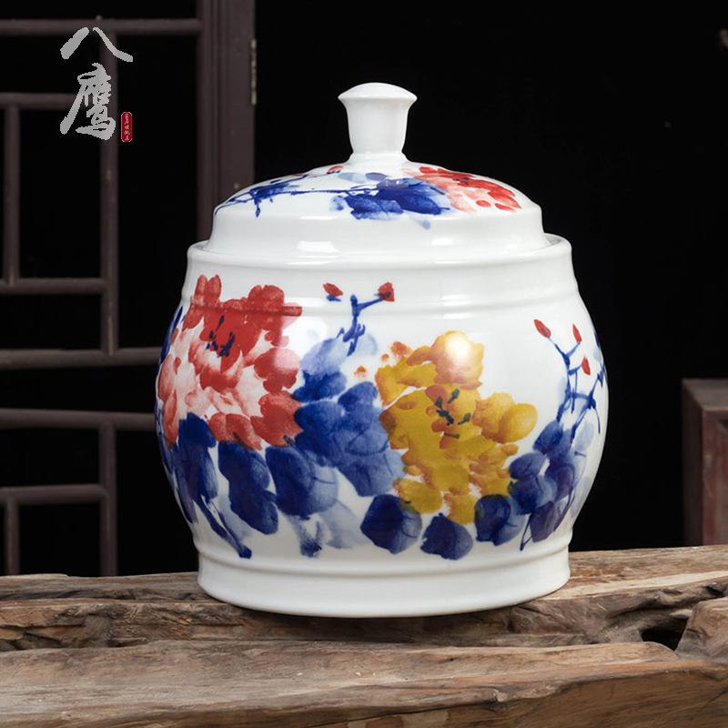 Jingdezhen ceramic sealed mercifully wine jar it hip household hoard with 10 jins to liquor jugs