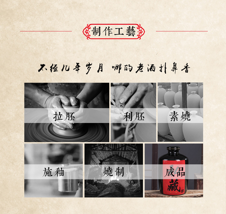 Jingdezhen ceramic bottle jars archaize empty bottles 1 catty a small household sealing liquor jar of wine bottle decoration