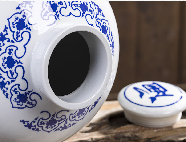 Jingdezhen ceramic wine jar household special soil wine mercifully wine jars 10/50 kg cylinder aged liquor bottles