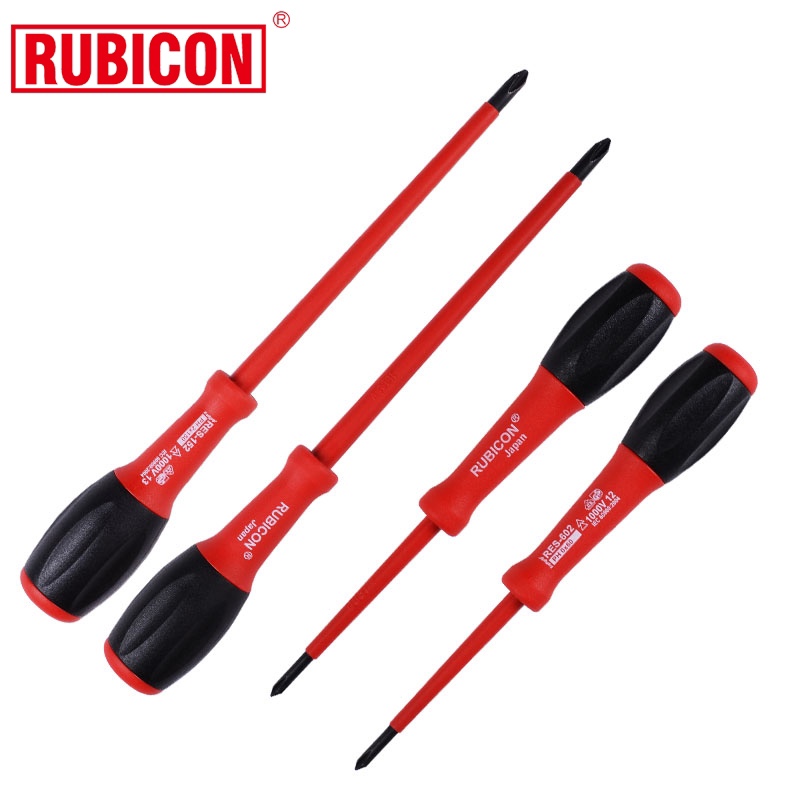 Japanese Robin Hood Cross-Lined Insulated Screwdriver Electrician Special High Pressure Resistant Cone Screw Batch RES-Taobao