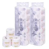 Smooth and soft with core paper 1800g toilet paper Toilet Paper Four Floors Home Native Wood Pulp 150g * 24 Vol.