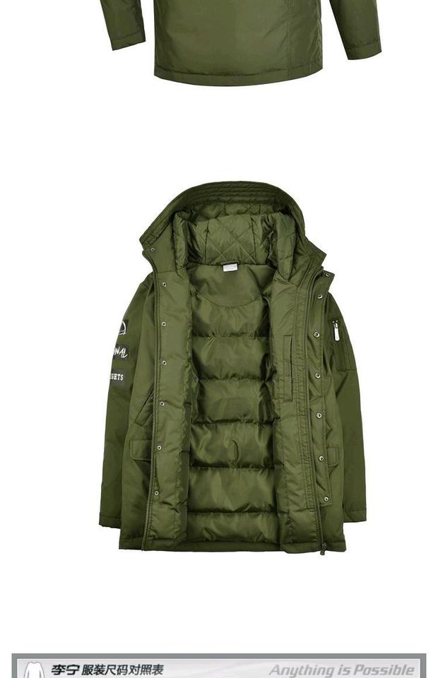 Authentic Li Ning 18 Winter Sports Fashion Series Down Jacket Áo khoác nam ấm áp AYMN105-1-2 - Thể thao xuống áo khoác áo phao bé trai