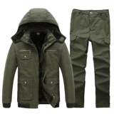 Демисезонный комплект для работы, флисовый пуховик, износостойкая куртка, защита от ожогов