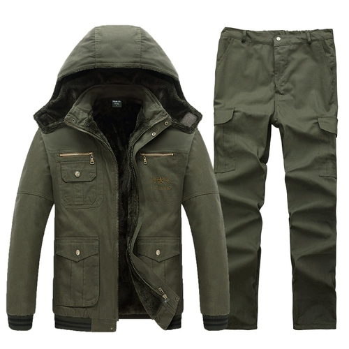 Демисезонный комплект для работы, флисовый пуховик, износостойкая куртка, защита от ожогов