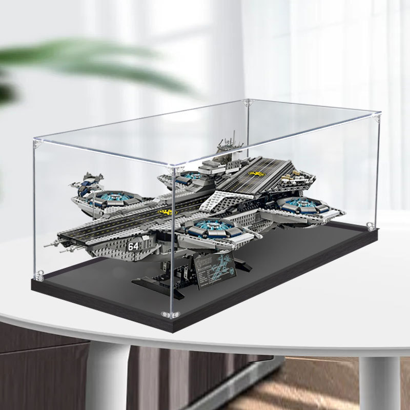 Pin Feng Avengers Alliance S.H.I.E.L.D. Aircraft Carrier 76042 Acrylic Display Box Building Block Model Transparent Dust Cover