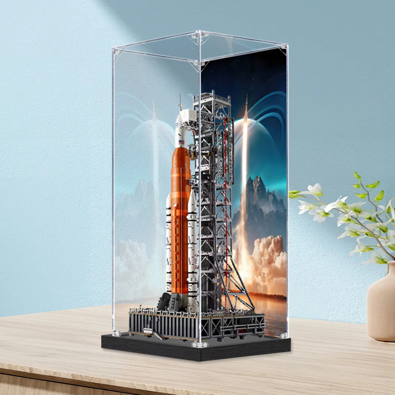 Icons Series Artemis Space Launch System Acrylic Display Box Is Suitable for Lego 10341 Storage