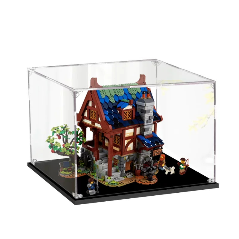 Подходит для Lego 21325 средневековая слесарная мастерская Яки дисплей-бокс прозрачный герметичный хранение коробка ручной работы