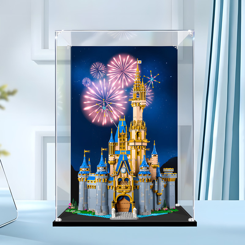 Suitable for Lego 43222 Cinderella Castle Acrylic Display Box, Transparent Box Dust Cover, Figure Storage Box