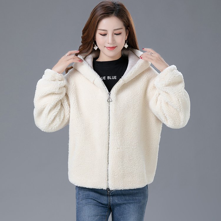 2019 sheep cliff coat fur one particle lamb plush fur coat female winter short Korean tide