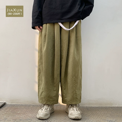 Летние ретро штаны, свободный прямой крой, в американском стиле, большой размер