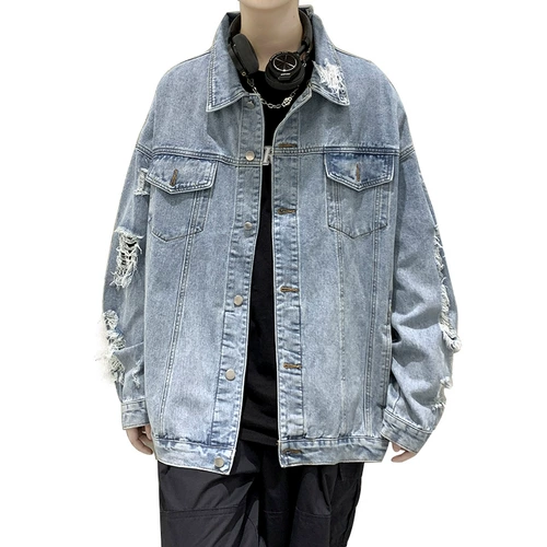 Джинсовая летняя сексуальная куртка, в американском стиле, оверсайз