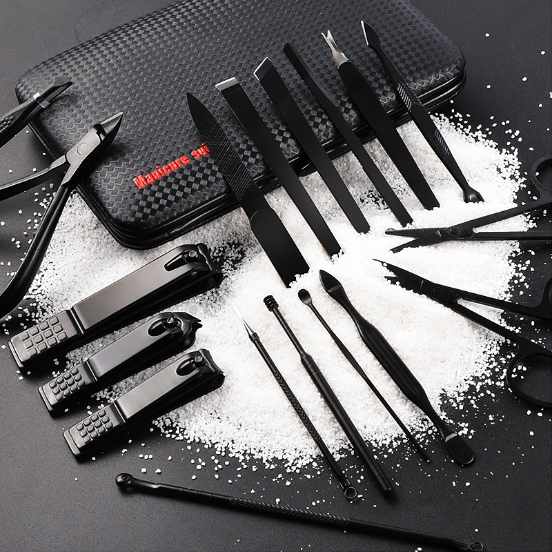 Cut nail clippers set full range of nail clippers box inclined mouthed nail care pliers pedicure tools to dig ear spoons