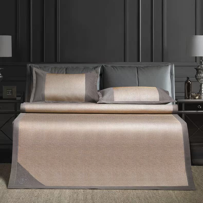 Summer 2022 new ice silk three sets cool mat home 1 8 m natural pure rattan mat 1 2 baby available air conditioning