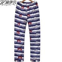 Quần flannel ba bộ đồ ngủ mùa đông dày quần bông nhà quần nam nhà nhung san hô ngủ quần dày quần đũi nữ