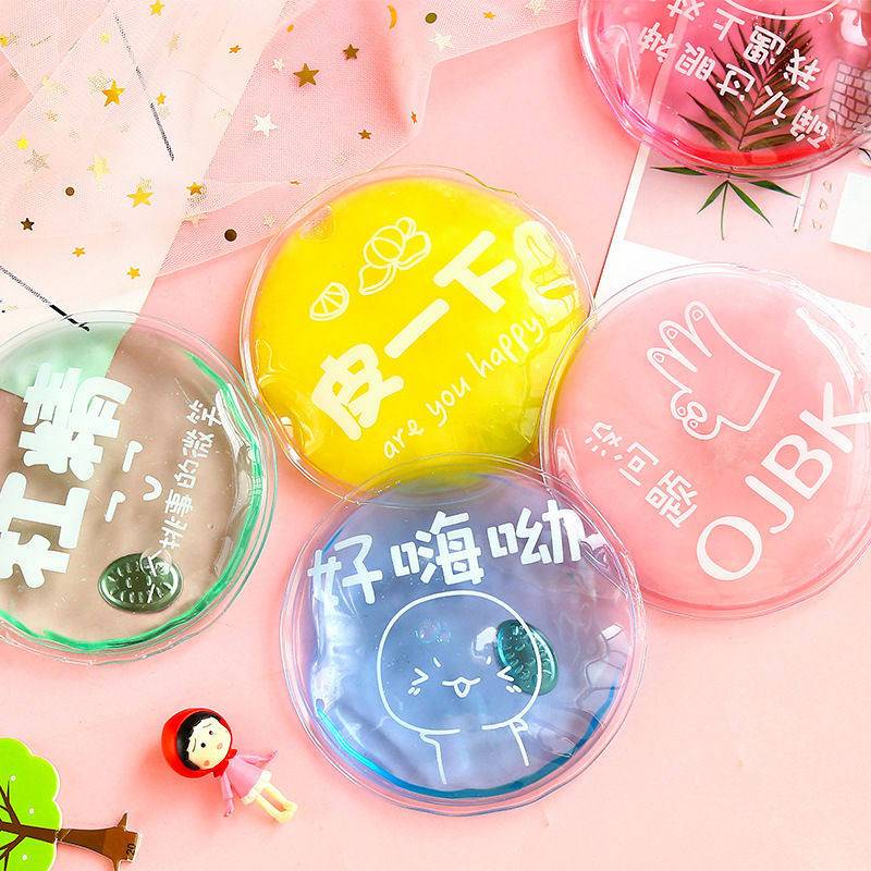 Hand warmer, round cartoon hand warmer, self-heating, recyclable, portable hand warmer, hot liquid