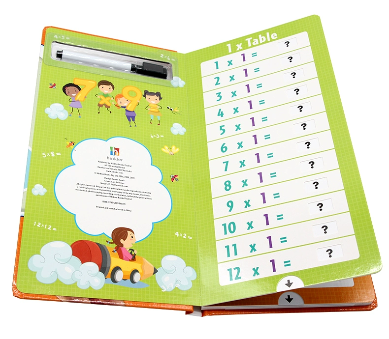 Times Bàn Math sách nhân bảng toán học cùng nhau bán chính tả tiếng Anh Spelling3 truyện tranh gốc Một Pull-the-Tab Book với bút lau Rewritable giải trí