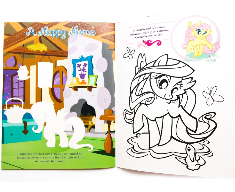 Nhỏ Ma Baoli 4 sách hoạt động tiếng Anh truyện tranh gốc My Sticker Book Collection hơn 700 dán My Little Pony sách bốn hộp quà nạp mylittlepony 0-3-6 tuổi