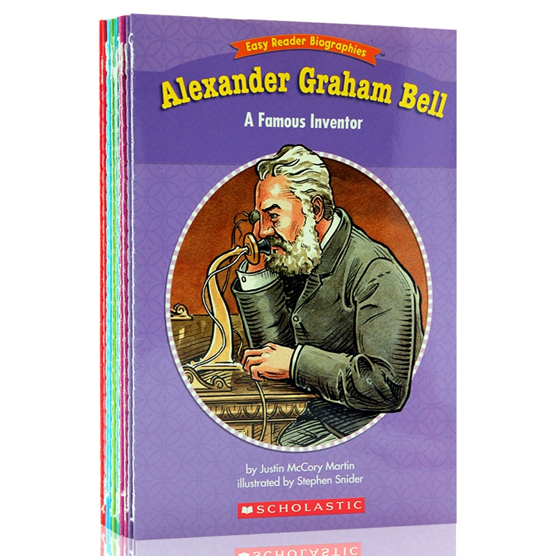 12 tiểu sử nổi tiếng kết hợp bán Scholastic Dễ dàng đọc Tiểu sử Anh truyện tranh gốc của Helen Keller, George Washington, Martin Luther King truyện tranh ngộ cho trẻ em