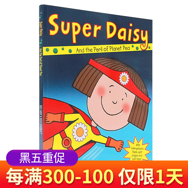 Nhập khẩu English truyện tranh gốc của cuốn sách Daisy Siêu Daisy Wu Minlan hài hước quyền Nick Sharratt pháp sư bìa mềm cuốn sách rộng mở