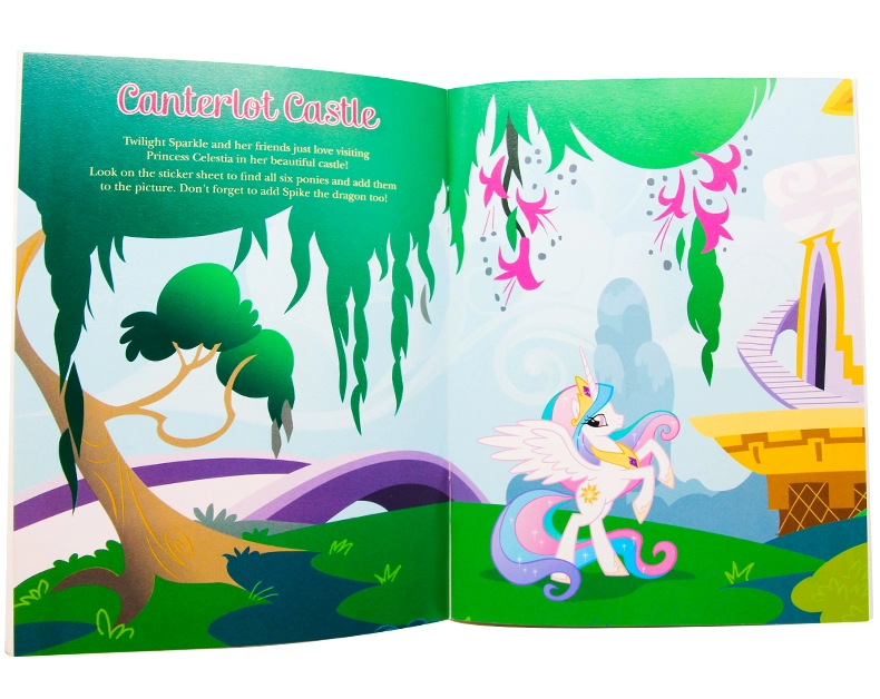 Nhỏ Ma Baoli 4 sách hoạt động tiếng Anh truyện tranh gốc My Sticker Book Collection hơn 700 dán My Little Pony sách bốn hộp quà nạp mylittlepony 0-3-6 tuổi