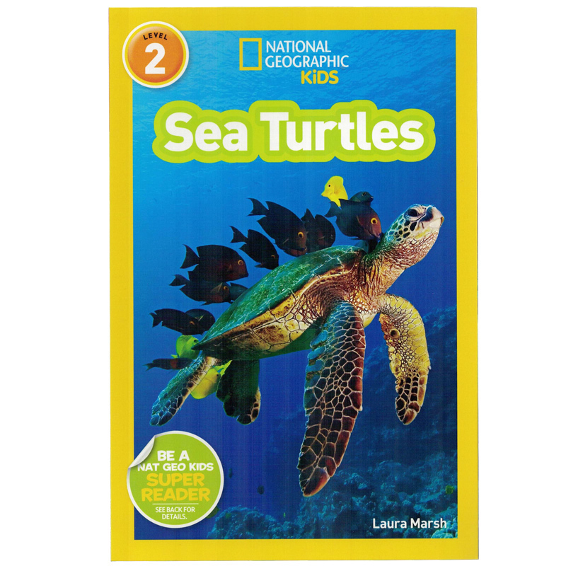English truyện tranh gốc National Geographic Kids level2: Rùa Biển, National Geographic Reading cho bách khoa toàn thư khoa học cho trẻ em English sách thiếu nhi
