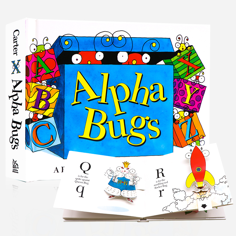 Abc26 Letters of the Alphabet, Magical Dynamic 3D Pop-Up Book Alpha Bugs a Pop up Awesome Alphabet David Carter's Bug a to Z Original English Version Interactive Pull-Out Flip Book